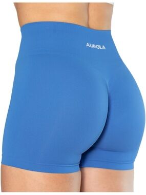 Aurola High-Rise Royal Blue Seamless Bike Shorts